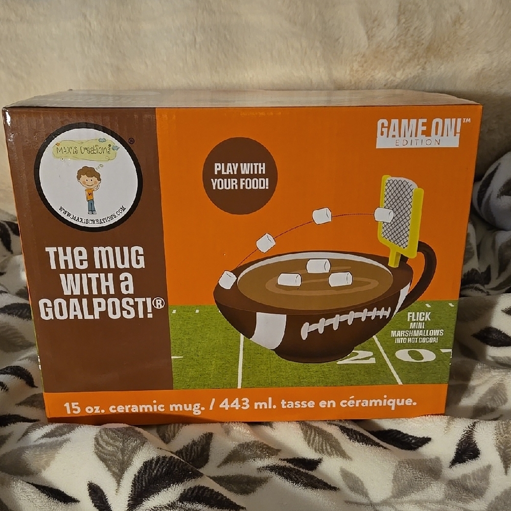 Football Mug with Goalpost - Brown